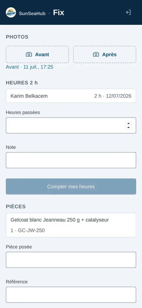 The rest of a work order: tasks, parts and costs.